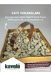 Ham Saf Bakır Sayı Sekanslı Zeolit Kumlu Bakır Bileklik