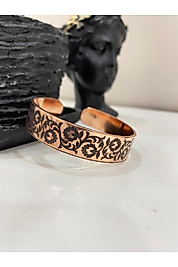 Saf Bakır Bileklik -her Bileğe Uygun-geçmeli-unisex-