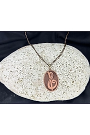 Bakır Motifli Bakır Kolye