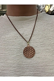 Saf Bakır İşlemeli Kolye İsteğe Bağlı