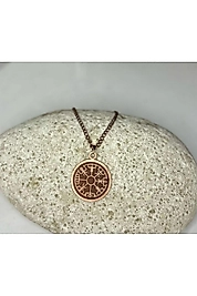 %100 Gerçek Saf Bakır Motifli Bakır Kolye