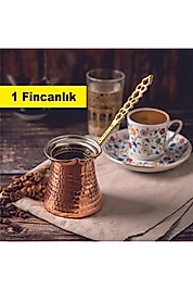 El Dövme Maraş Bakır Cezve, Kahve Cezvesi, Kahve Pişirme Cezvesi - 1 Kişilik