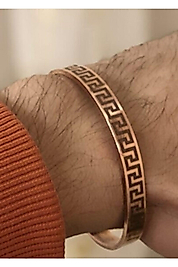 %100 Bakır Bileklik Versage Su Yolu Motifli Unisex 18cm