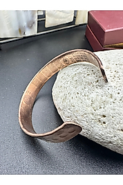 Ham Saf Bakır  Bileklik 17 Cm 35-40gr
