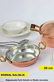 20 Cm Dövme Bakır Sahan Yumurta Tava Kuymak Menemen Tava 20 Cm