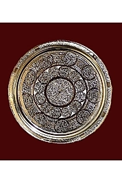 Bakır Görünümlü Desenli Tepsi Paslanmaz -Lokanta ve Restorantlar için tepsi