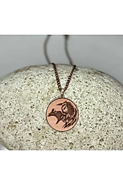 %100 Gerçek Saf Bakır Motifli Bakır Kolye