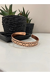 Saf Bakır Bileklik -her Bileğe Uygun-geçmeli-unisex-