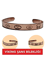 %100 Saf Bakır Viking Şans Bilekliği Bakır Bileklik Unisex