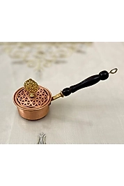 Bakır Lüx Yaşam Çiçekli Tütsülük Buhurdanlık Sosluk Yaşam Çiçekli