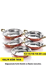 Dövme Bakır Tava Seti 5'li 12-14-16-18-20