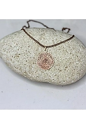 %100 Gerçek Saf Bakır Motifli Bakır Kolye -Nazar ayetli Kolye