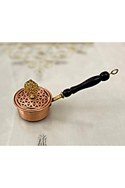 Bakır Lüx Yaşam Çiçekli Tütsülük Buhurdanlık Sosluk Yaşam Çiçekli