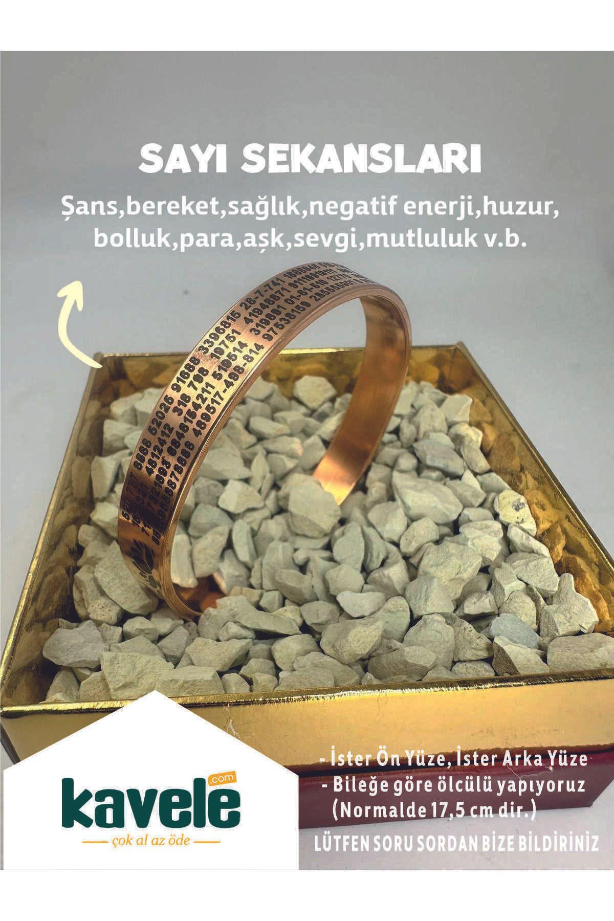 Ham Saf Bakır Sayı Sekanslı Zeolit Kumlu Bakır Bileklik