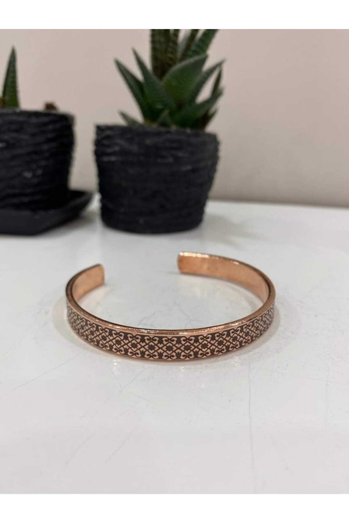 Saf Bakır Bileklik -her Bileğe Uygun-geçmeli-unisex-