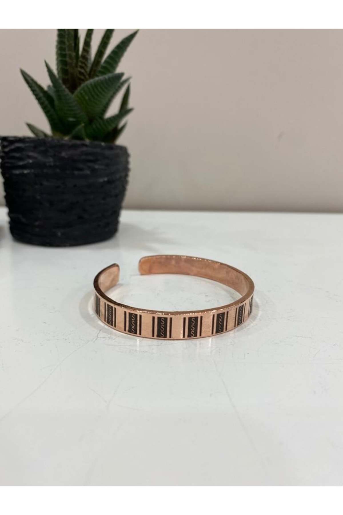 Saf Bakır Bileklik -her Bileğe Uygun-geçmeli-unisex-
