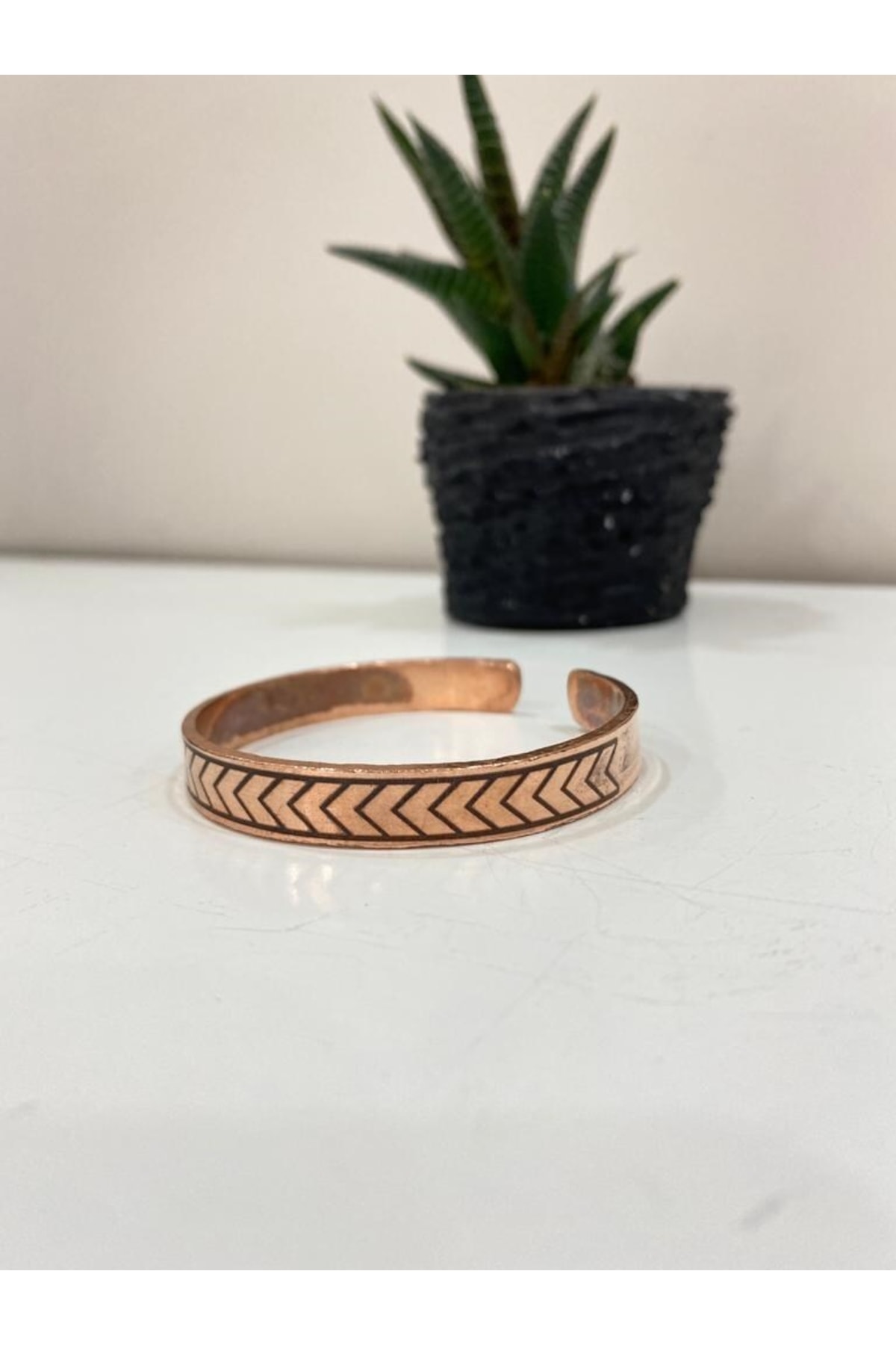 Saf Bakır Bileklik -her Bileğe Uygun-geçmeli-unisex-