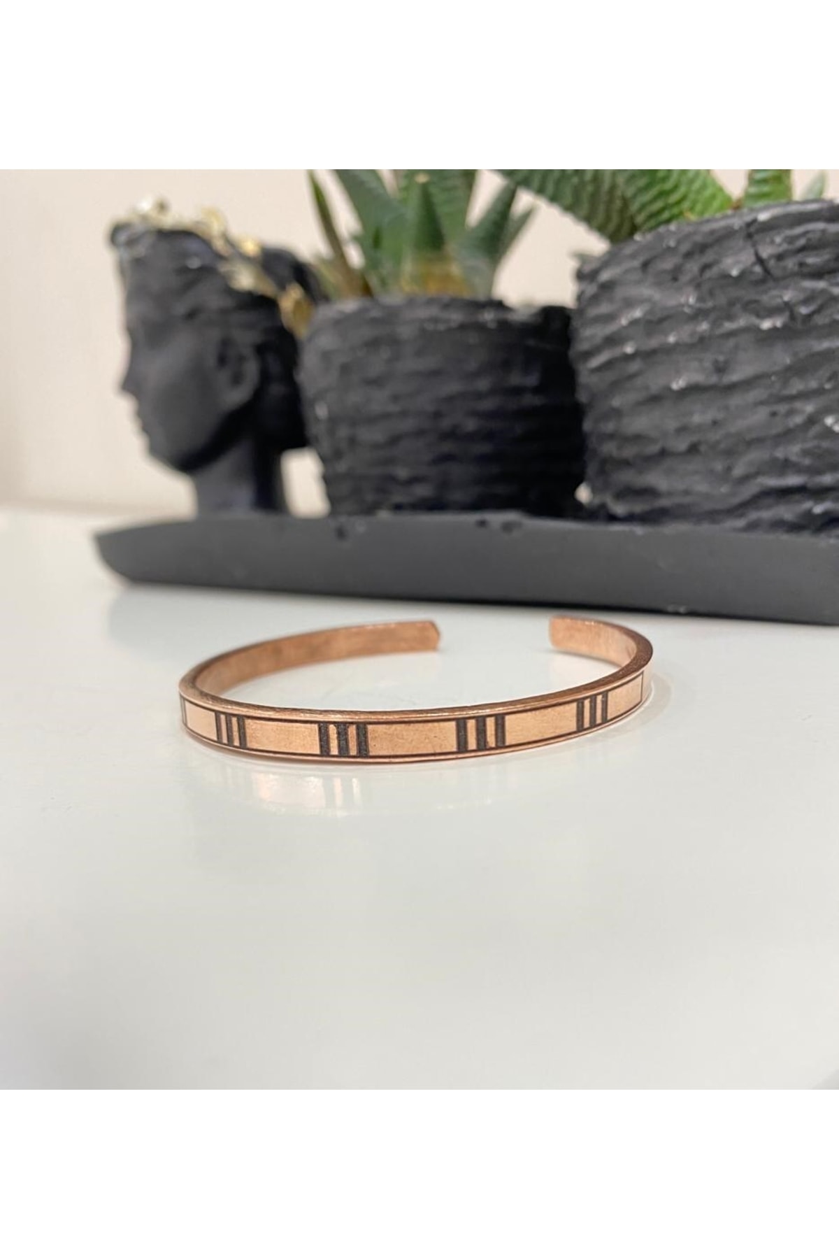 Saf Bakır Bileklik -her Bileğe Uygun-geçmeli-unisex-