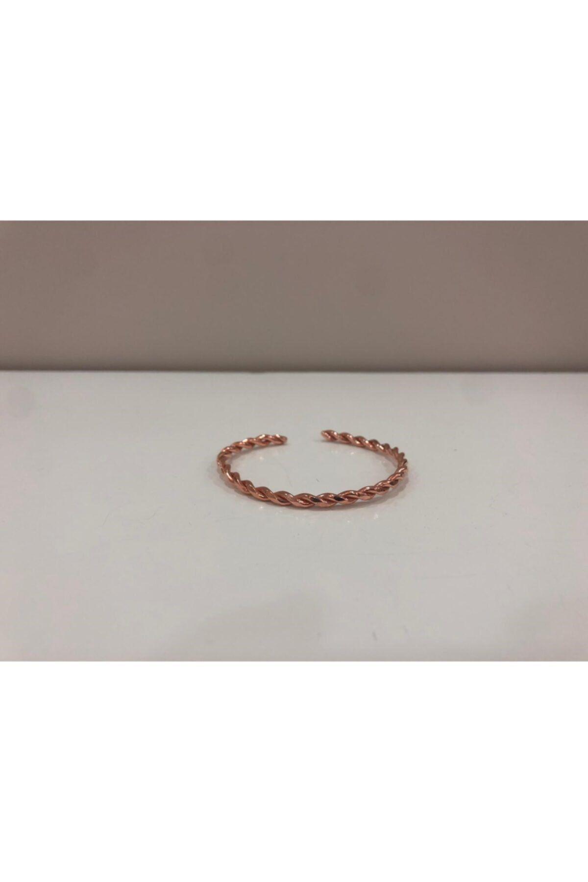 %100 Bakır Bileklik Burgu 3 Mm Model Stres Önleyici Vücudun Elektriğini Alır