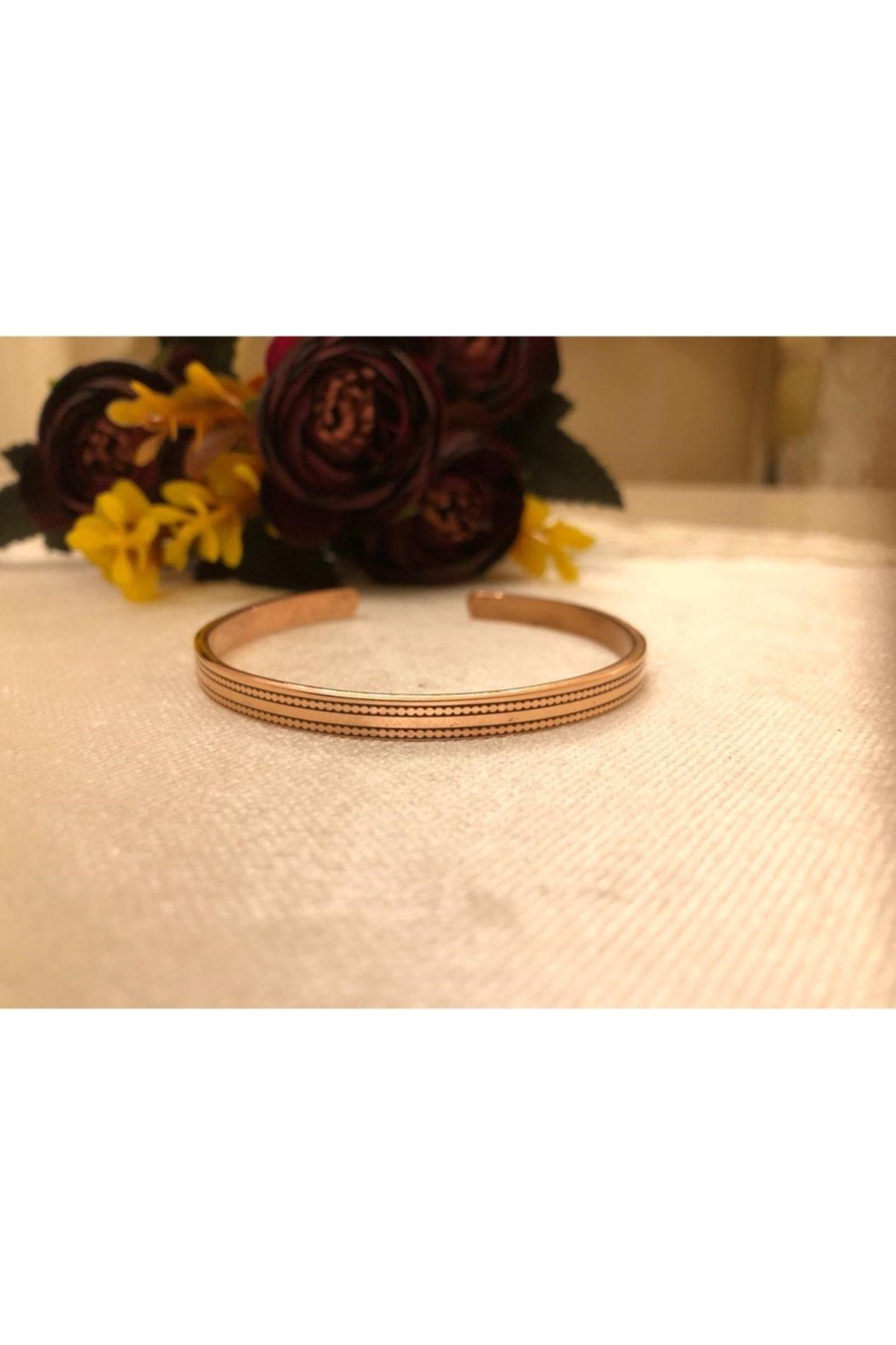 Saf Bakır Bileklik 2 Nokta Model-her Bileğe Uygun-unisex
