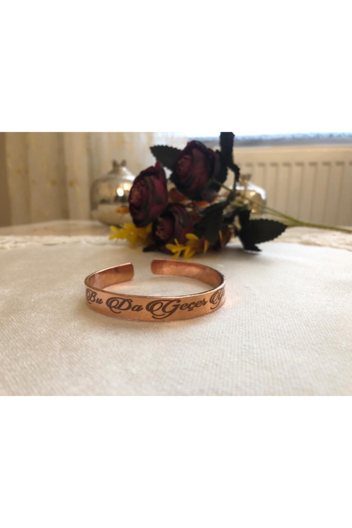 Saf Bakır Bileklik-buda Geçer Yahu--her Bileğe Uygun-geçmeli-unisex-