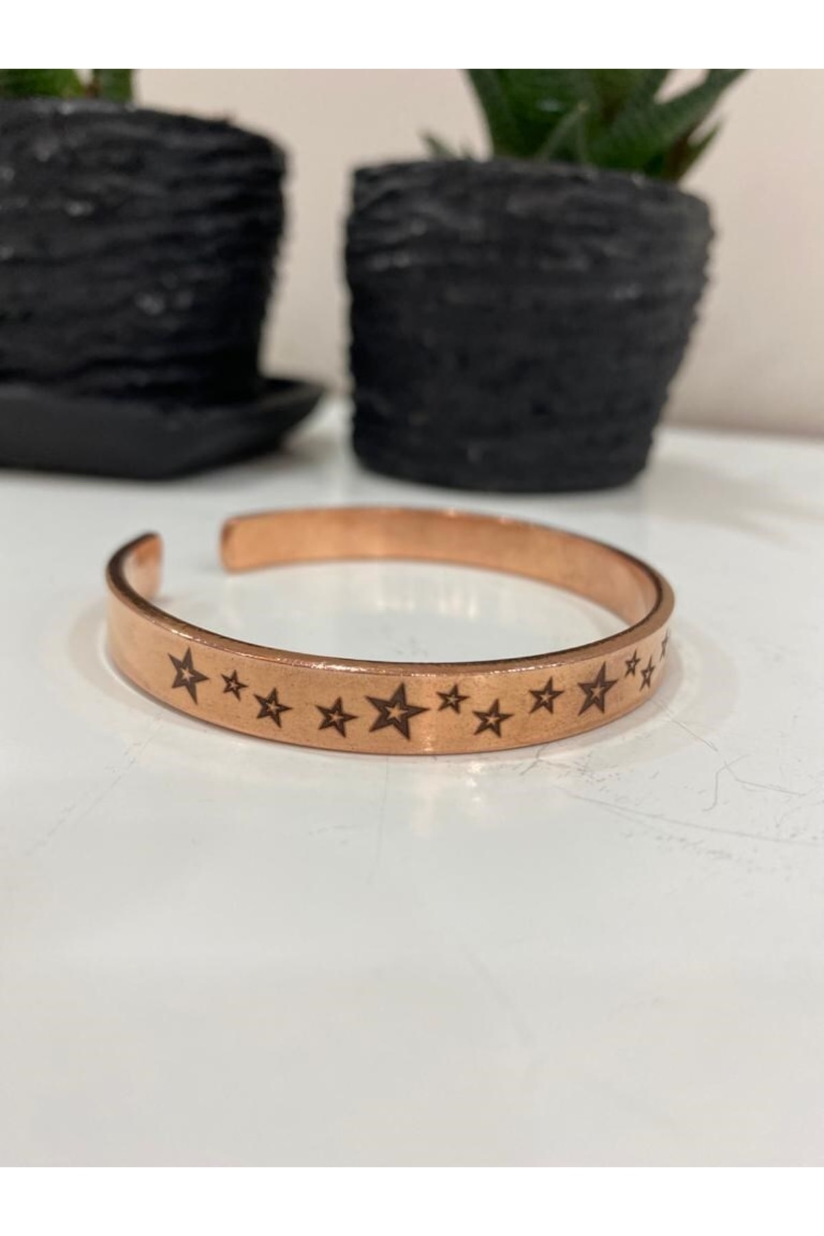 Saf Bakır Bileklik -her Bileğe Uygun-geçmeli-unisex-
