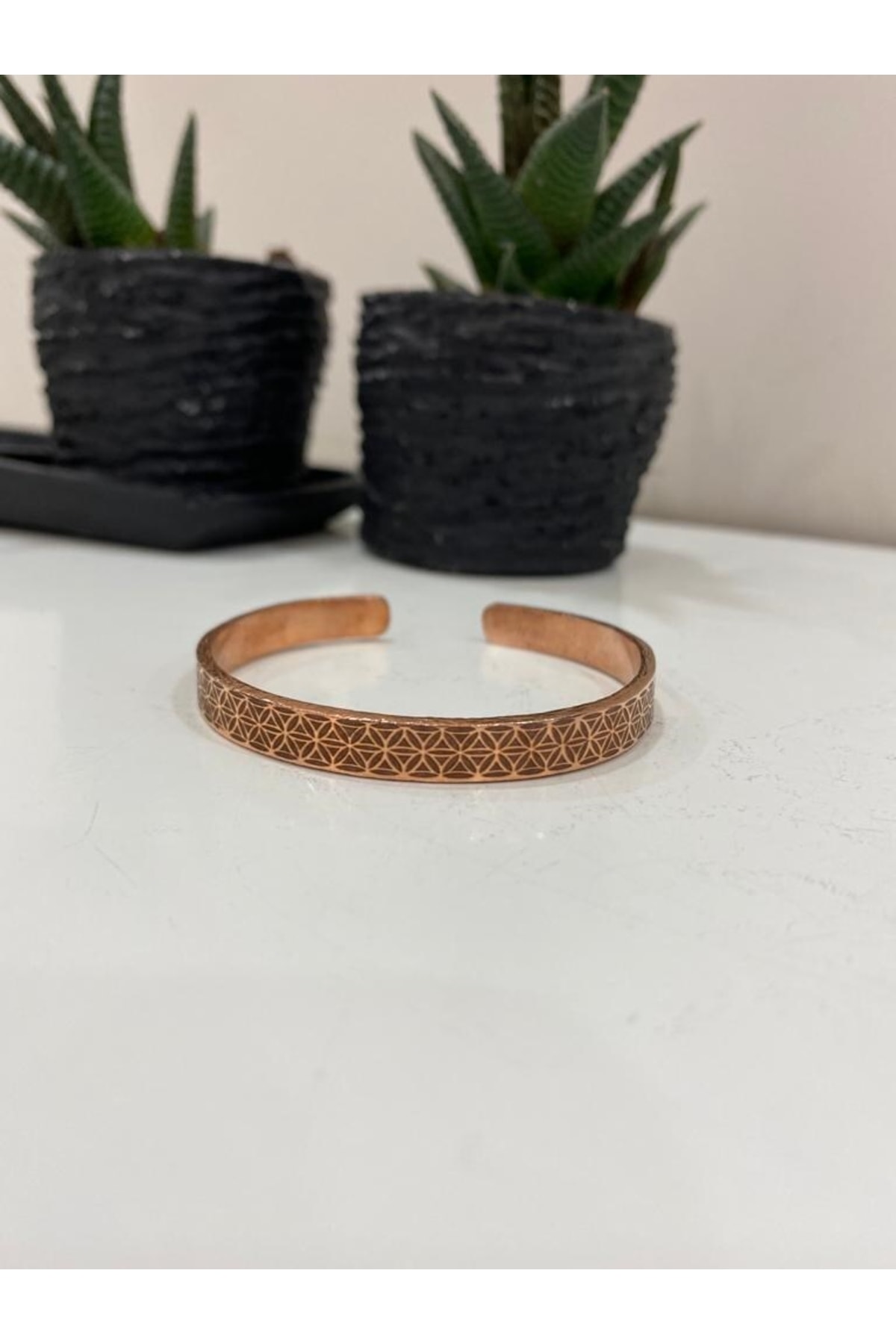Saf Bakır Bileklik -her Bileğe Uygun-geçmeli-unisex-
