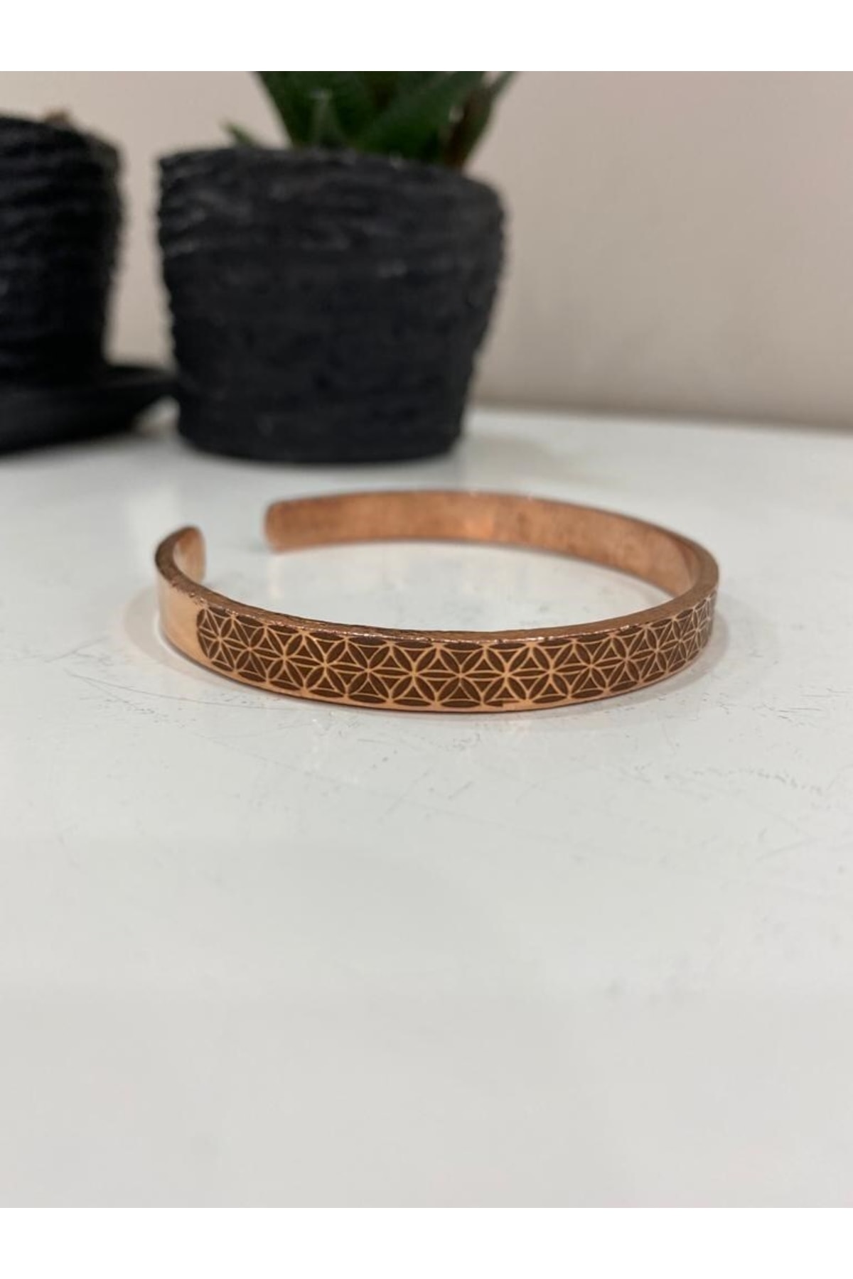 Saf Bakır Bileklik -her Bileğe Uygun-geçmeli-unisex-