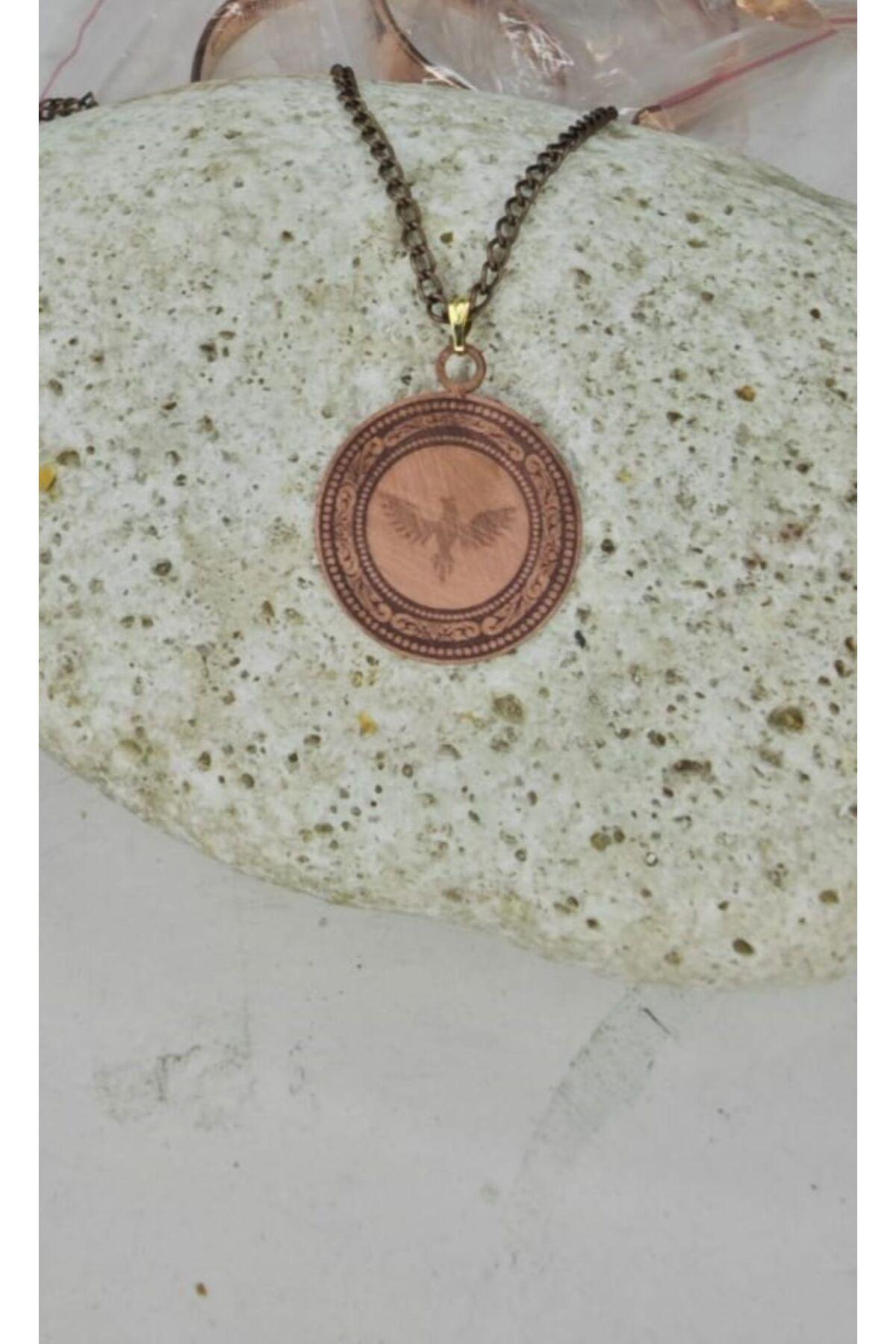 %100 Gerçek Saf Bakır Motifli Bakır Kolye Unisex