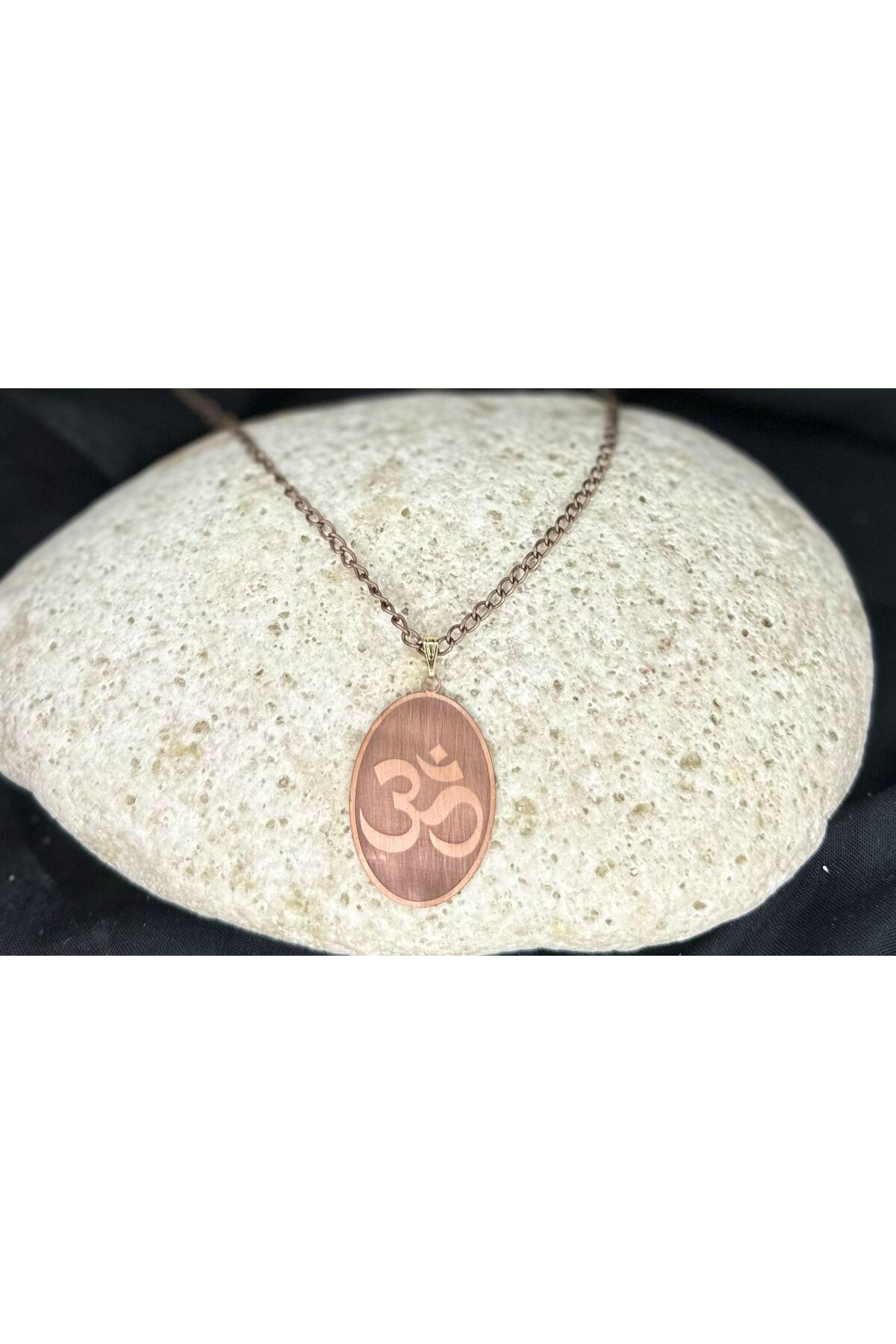 %100 Gerçek Saf Bakır Motifli Bakır Kolye -