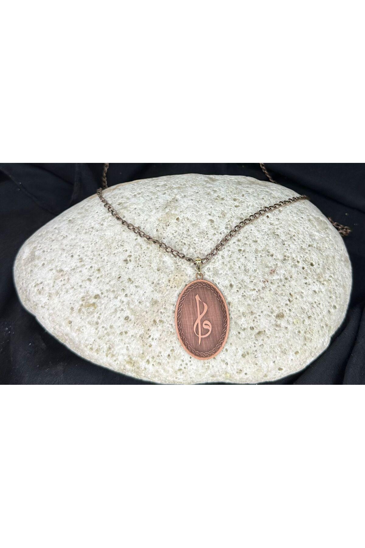 %100 Gerçek Saf Bakır Motifli Bakır Kolye -