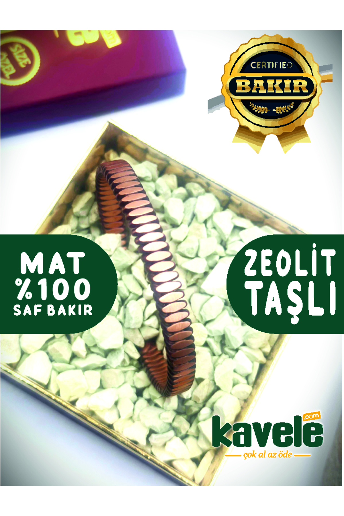 Tılsımlı Model Saf Bakır Bileklik