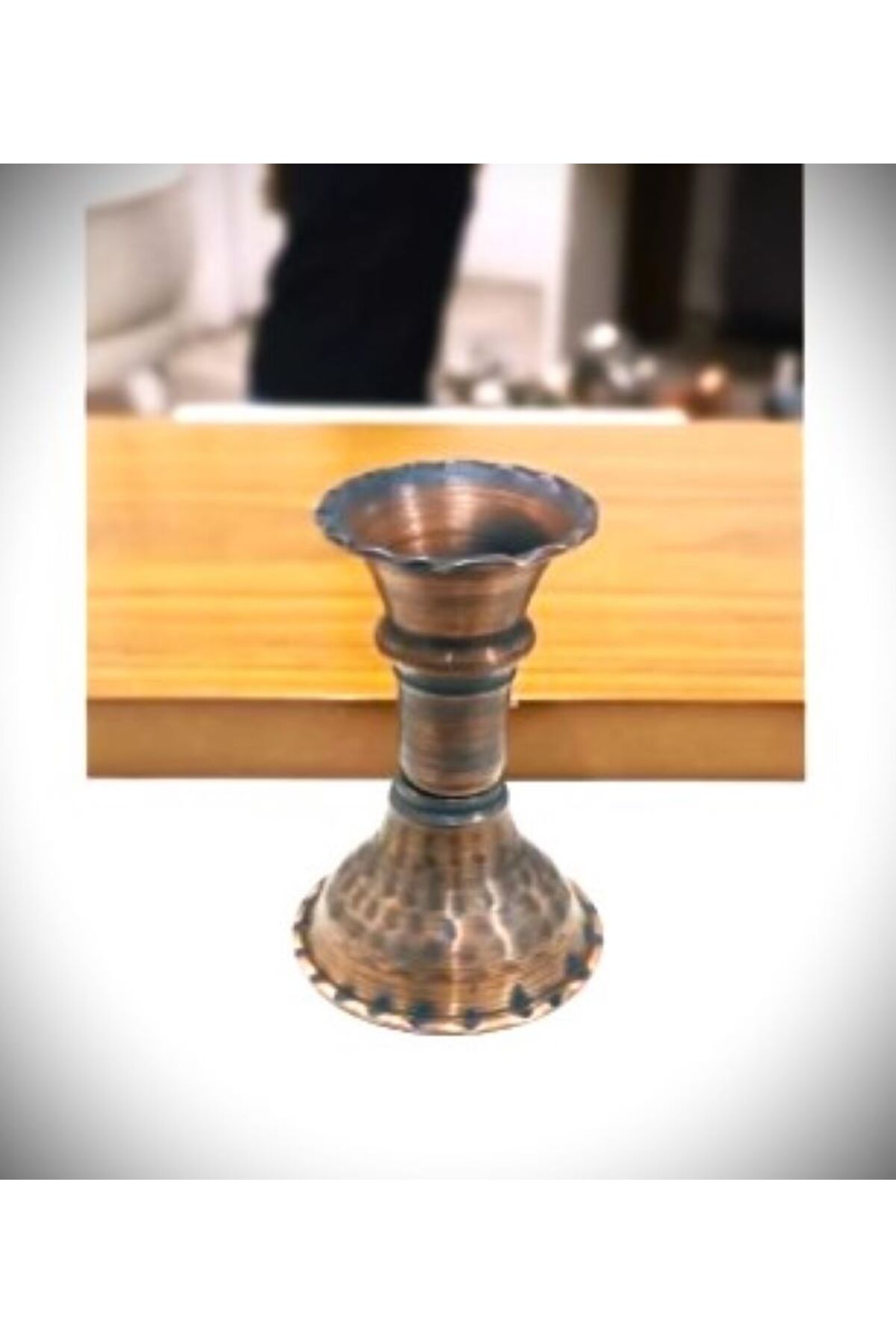 Bakır Şinanay Şamdan Mumluk Kulpsuz