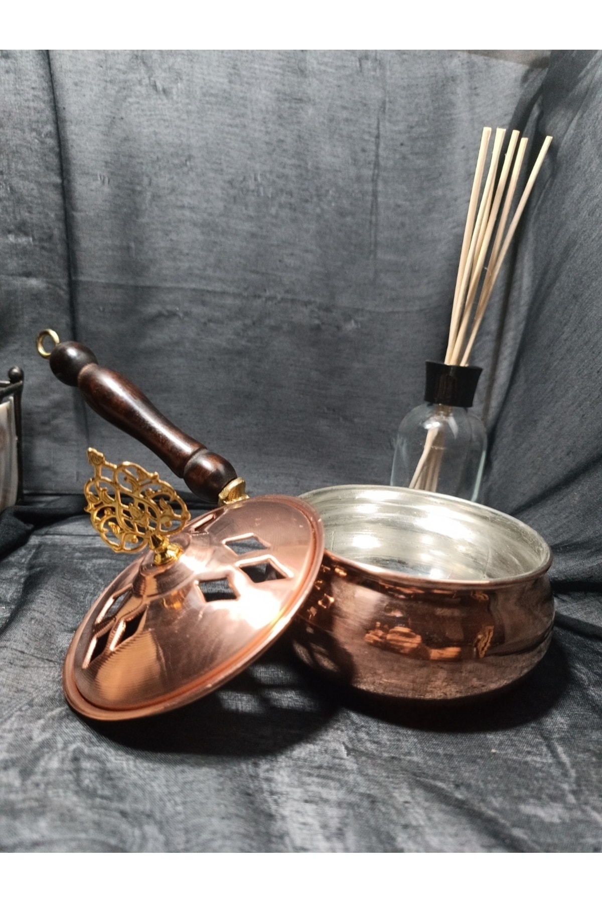 Bakır Kutulu Tombik Tütsülük&buhurdanlık&sos Tavası