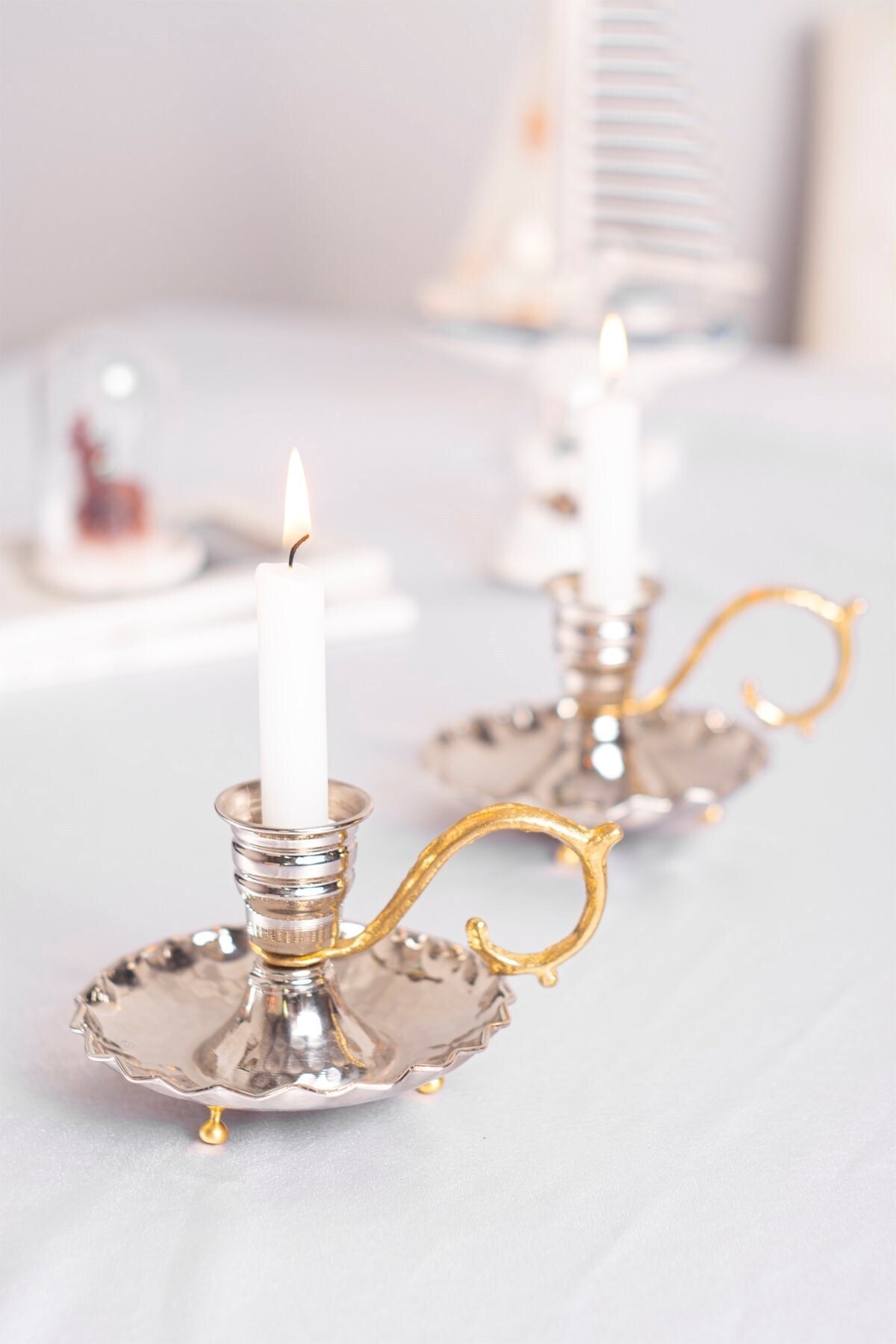 Fırfırlı Bakır El Şamdanı