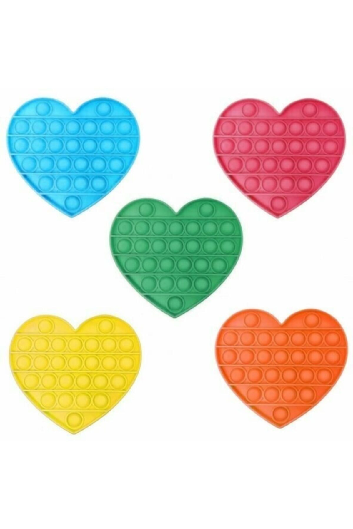 Popit 2 Ad Pop It Karışık Renk Kalp Ve Kare 2 Li Set