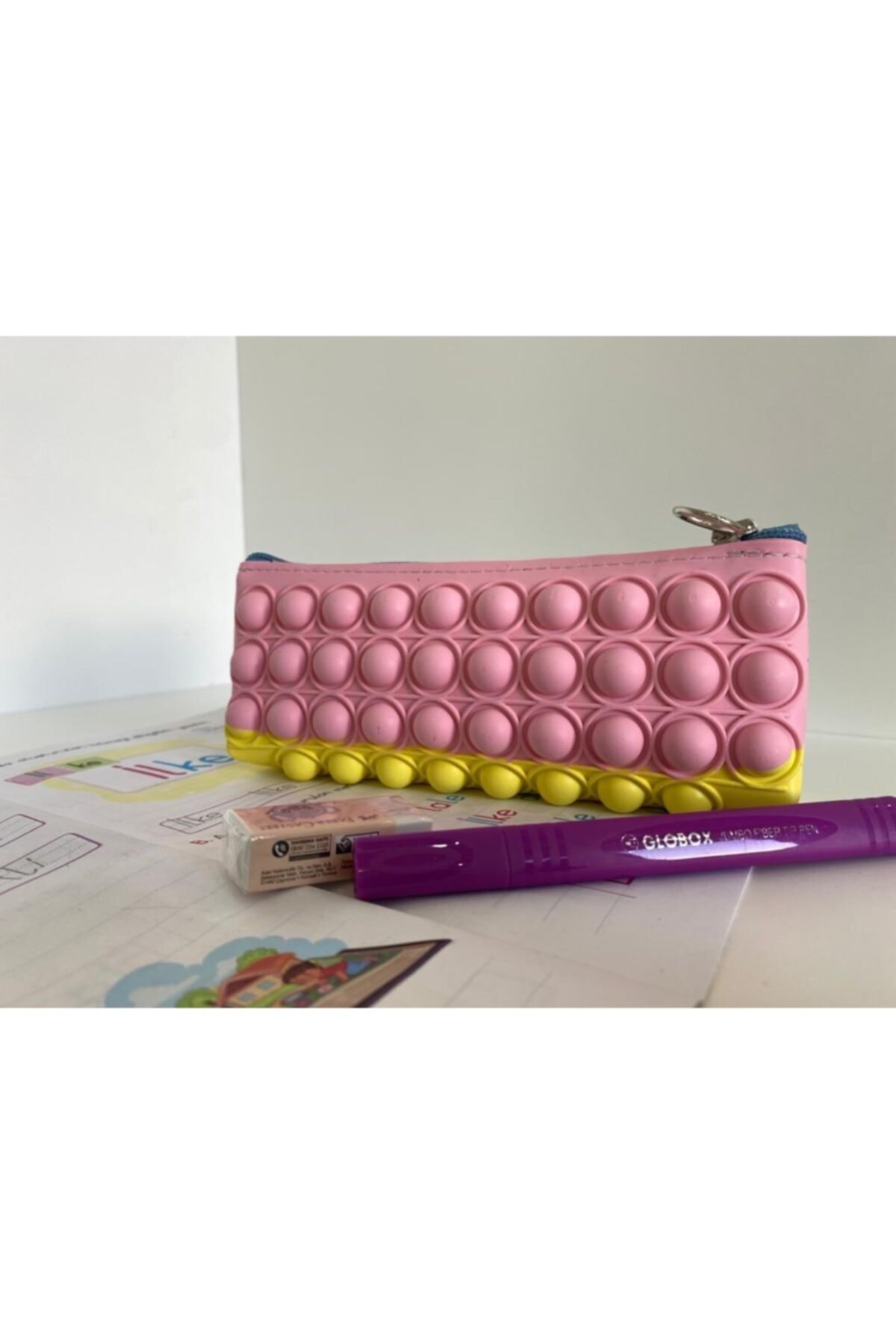 Oyuncak Kalemlik Popit Pastel Gökkuşağı Kalem Kutu