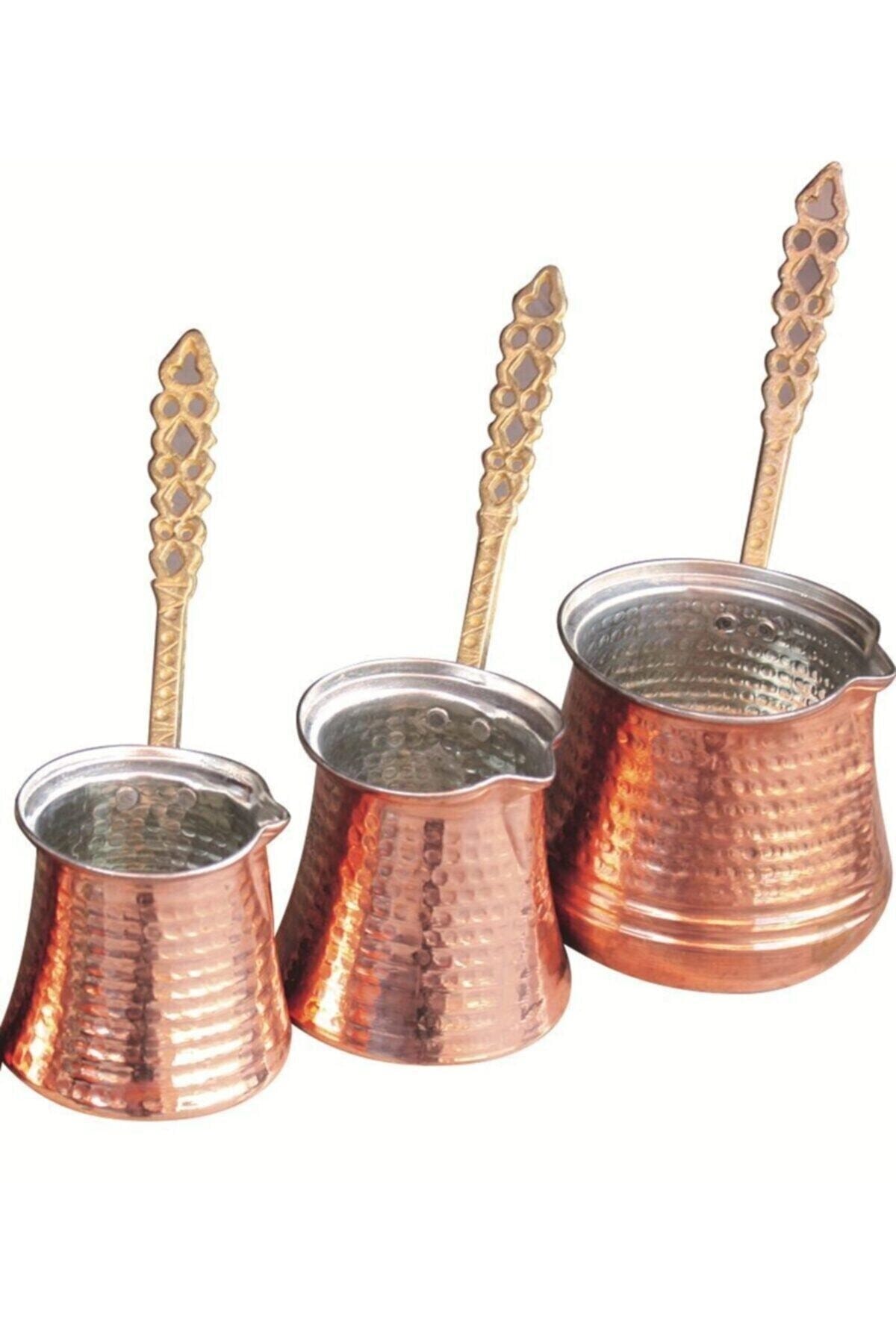 Bakır Cezve 3'lü Set